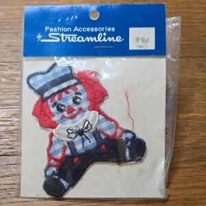 Vintage 70s Raggedy Andy Embroidered Patch by Streamline